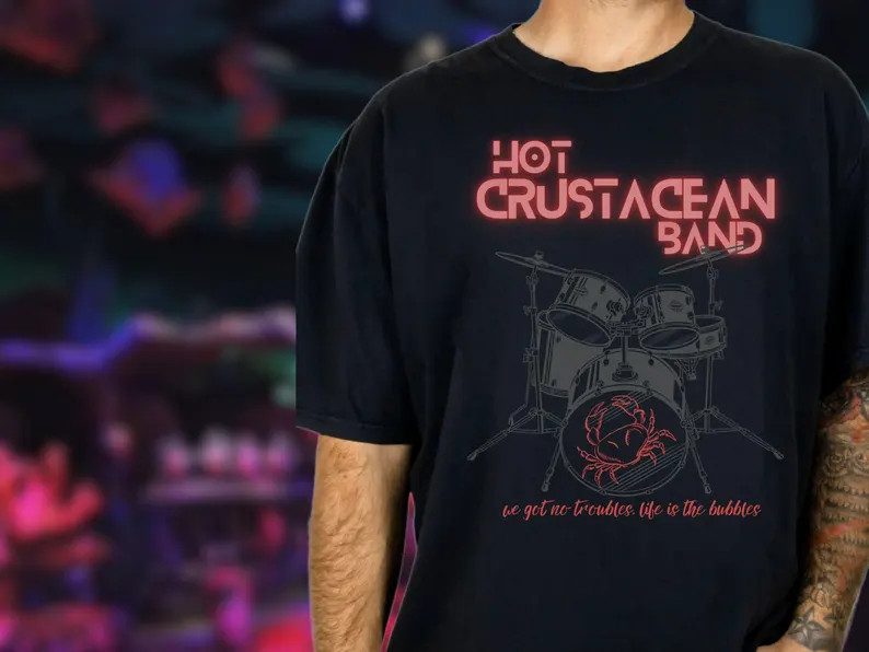 Hot Crustacean Band T-shirt: Garment-dyed Comfort Colors Tee - Etsy | Etsy (Global)