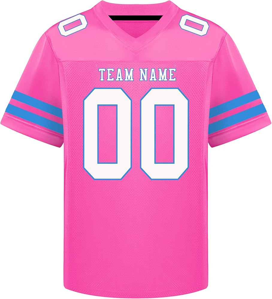 Custom Football Jersey Personalized Stitched/Printed Team Name & Number Customized Football Jerse... | Amazon (US)