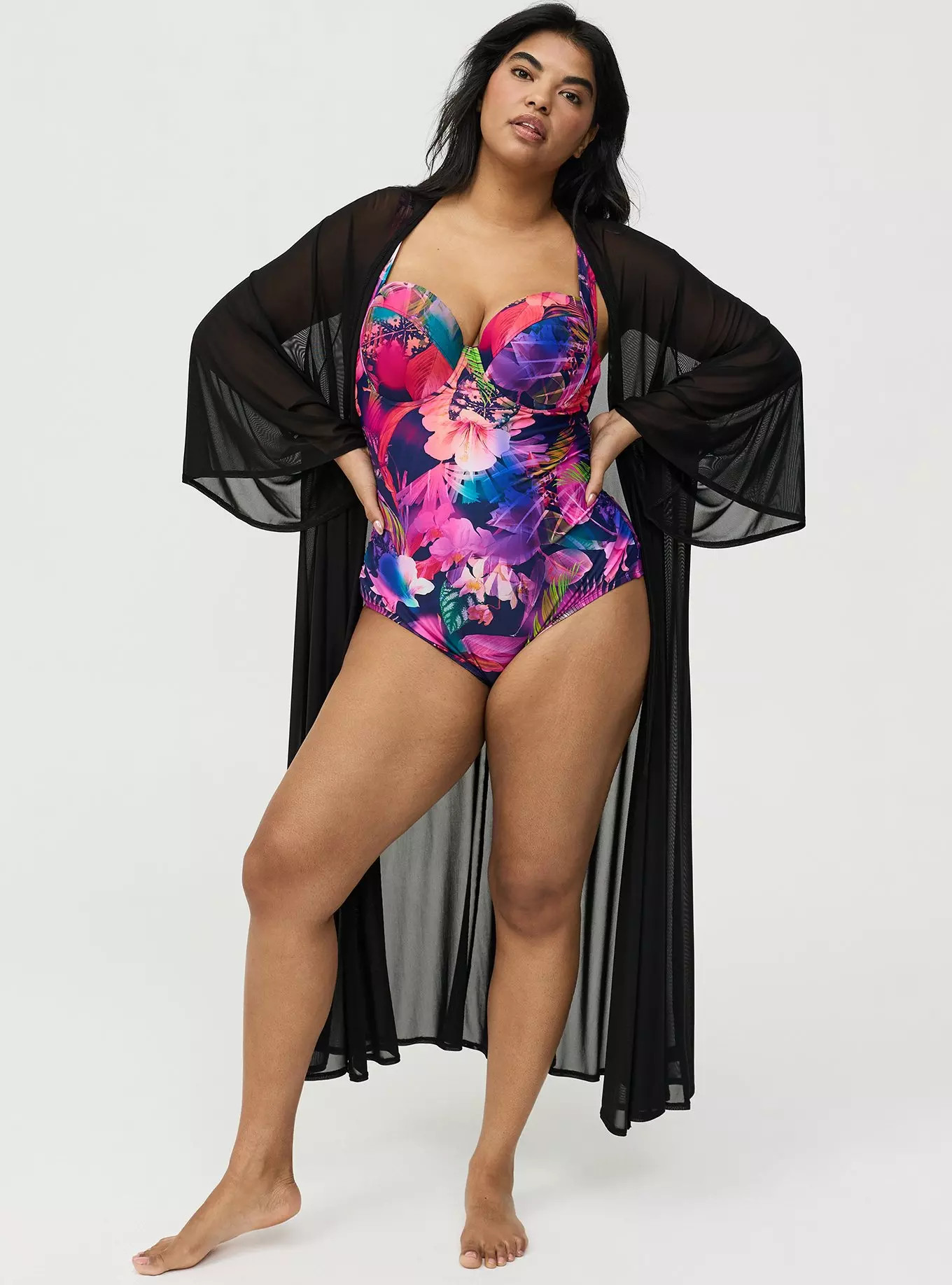 Tie Front Maxi Kimono | Torrid (US & Canada)