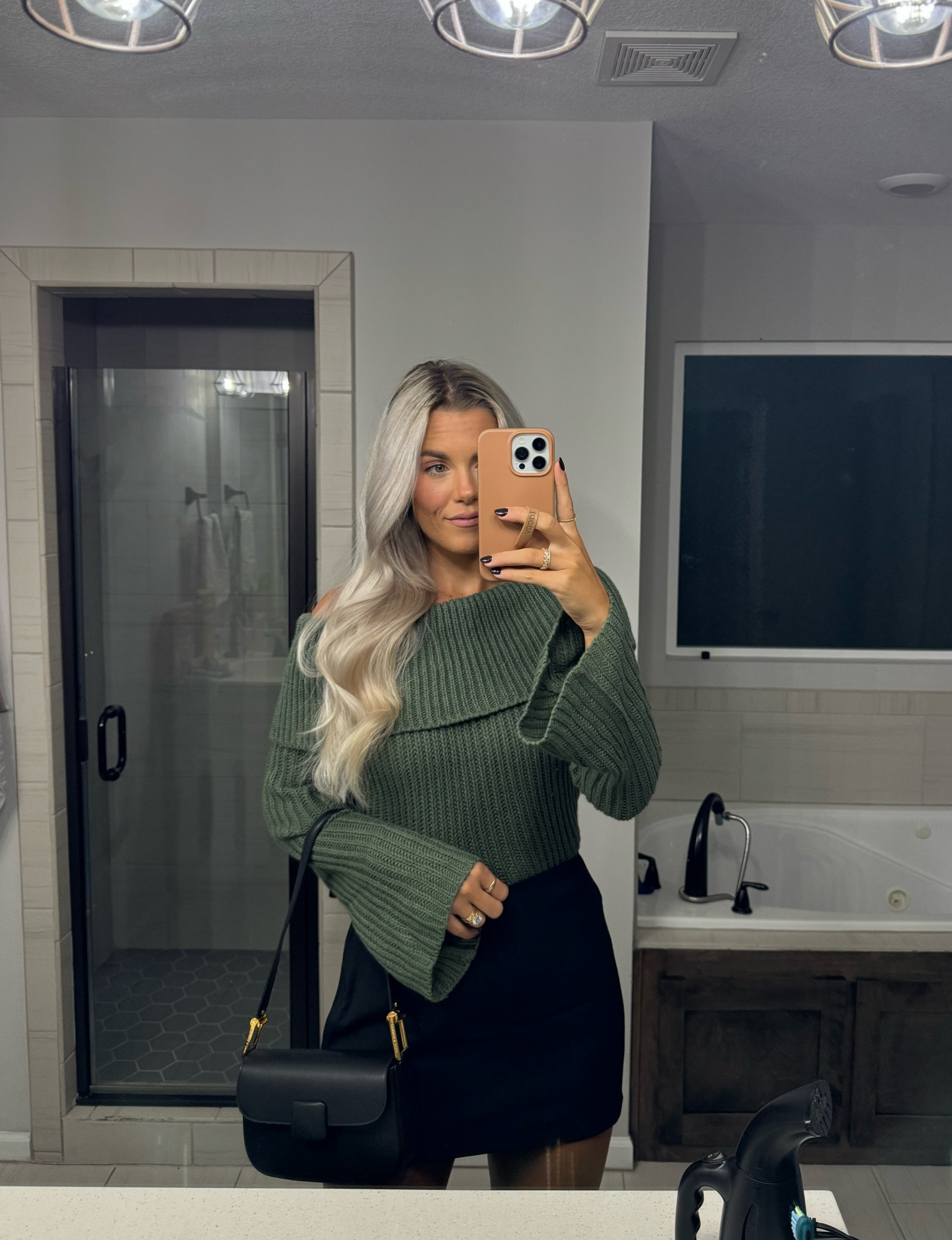 date night outfit inspo (also so cute for thanksgiving and christmas!) size small in skort, size small in sweater 

#LTKCyberWeek #LTKFindsUnder50 #LTKHoliday