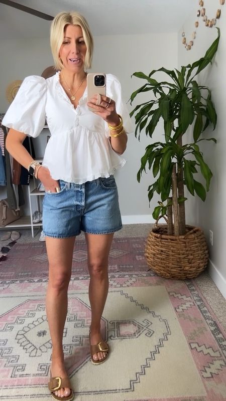 My favorite’s from the 
Shopbop sale!! AGOLDE Parker long shorts in this new style!!

Wearing my tts small in this 100% cotton blouse + size 28 in these 100% organic cotton denim shorts (go up 1 size if you are between sizes for a relaxed fit) 

#LTKstyletip #LTKSeasonal #LTKFind