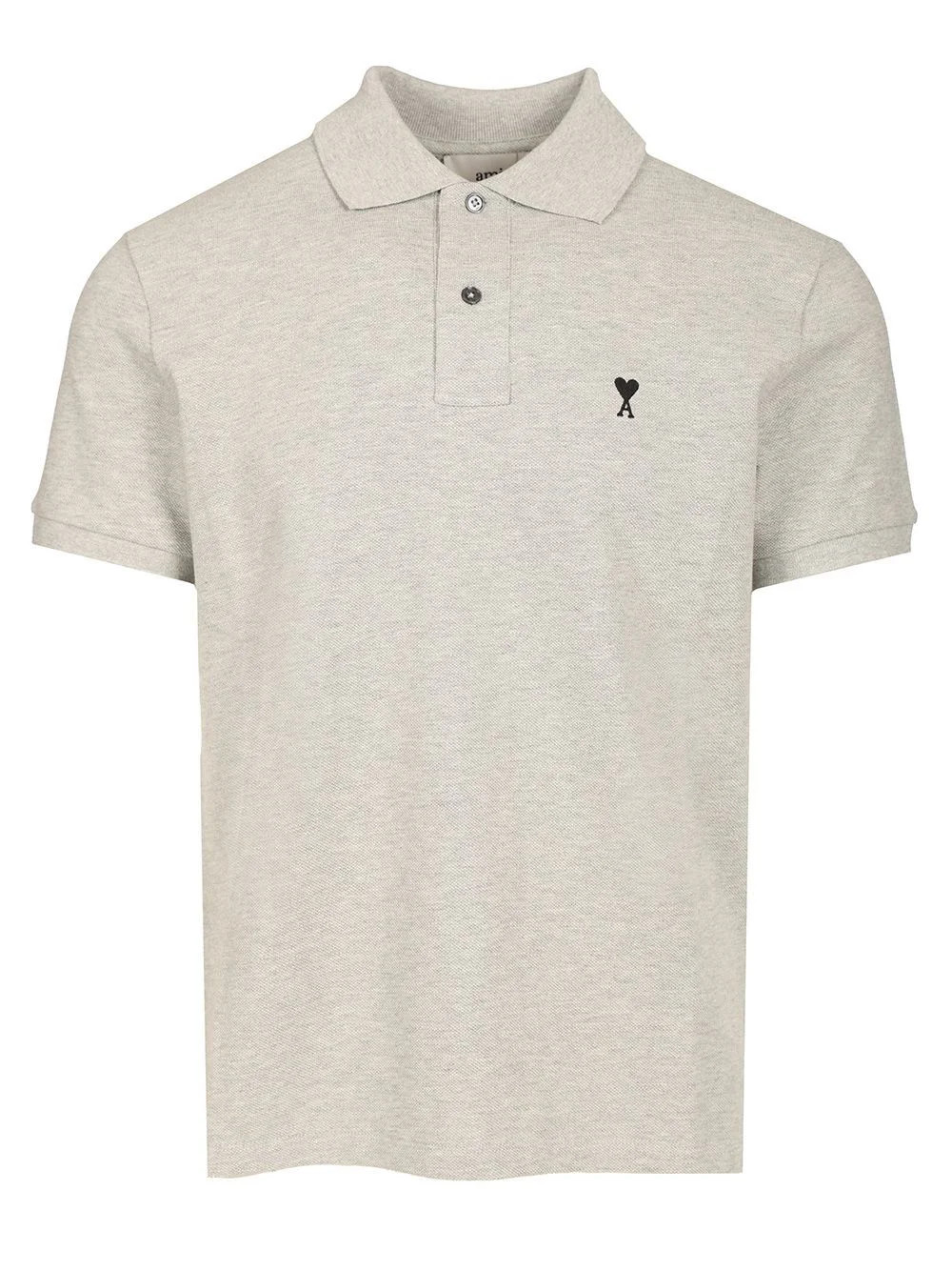 AMI Paris Logo Embroidered Short Sleeved Polo Shirt | Cettire Global