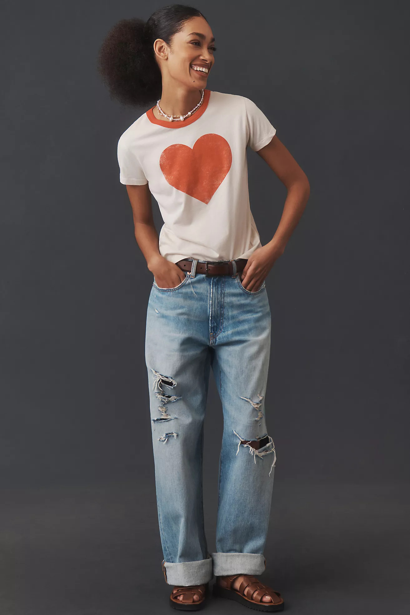 Letluv Heart Ringer Tee | Anthropologie (US)