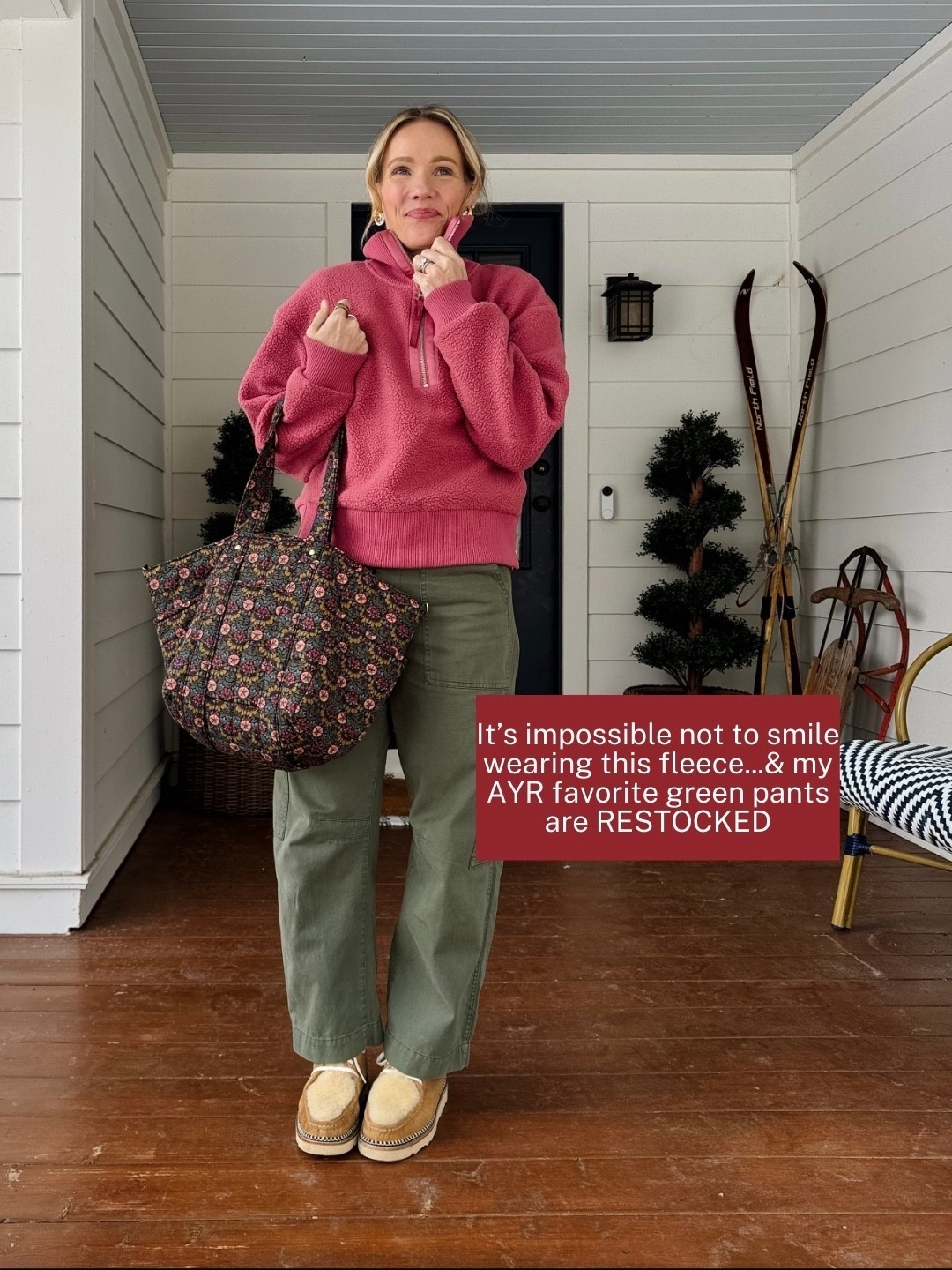 code Alpinewinter25 at Varley, wearing a size small, Pistola drawstring pants wearing my regular size, 5'3", Madewell white tee is a favorite, wearing my regular size small, EBY underwear size up to a Medium, Pepper Bra, Freda Salvador Boots are a Christmas gift to myself & so fun ~ have also styled them with these Agolde jeans, true to size, also love the Brooke rain resistant style, Heaven Mayhem earrings, Merit Lip color in Sunday, Clare V tote on heavy rotation ~ xo, Claire

#LTKootd #LTKSeasonal #LTKSaleAlert