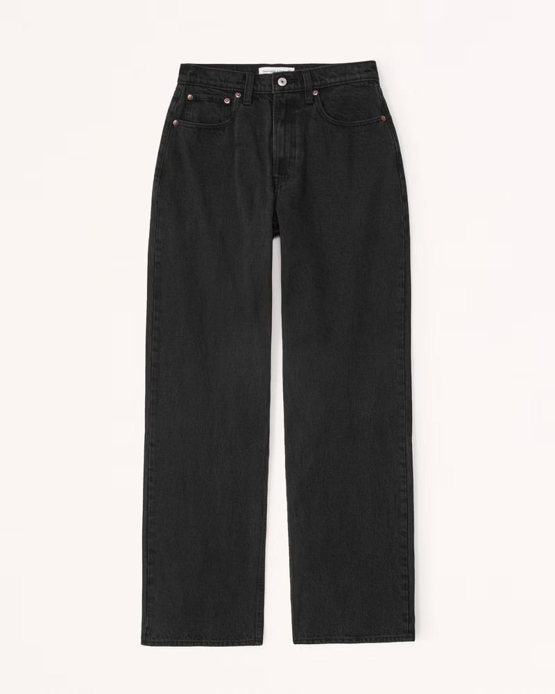 Women's Curve Love High Rise Loose Jean | Women's Bottoms | Abercrombie.com | Abercrombie & Fitch (US)