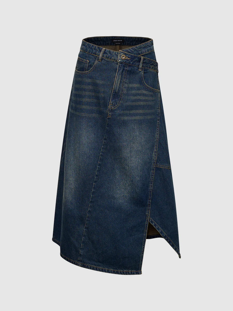 Midi Denim Skirt | Urban Revivo