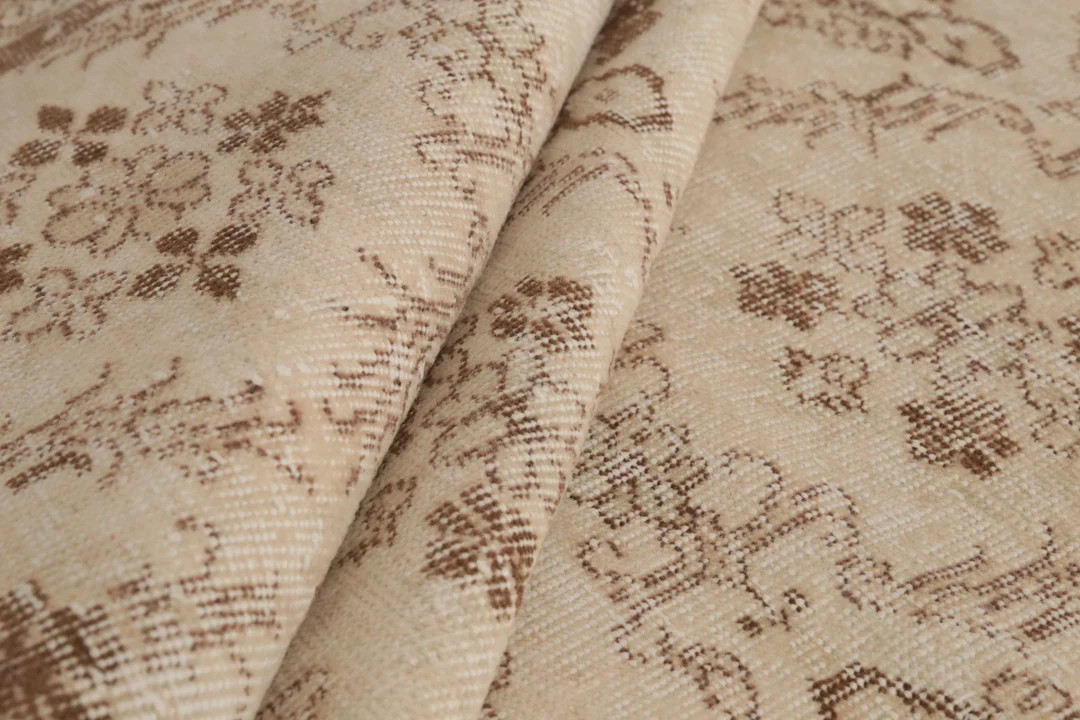 Turkish Rug, Handmade Rug, Beige Rug, Floral Rug, Antique Rug, Wool Rug, Oushak Rug, Boho Rug, Us... | Etsy (US)