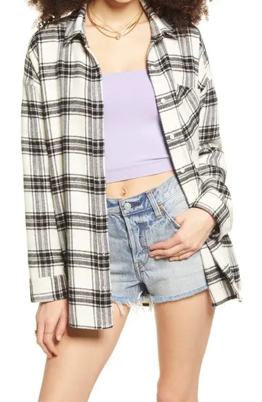Boyfriend Plaid Button-Up Shirt | Nordstrom
