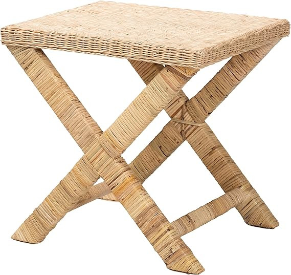 bali & pari Farica Natural Rattan Accent Bench, One Size | Amazon (US)