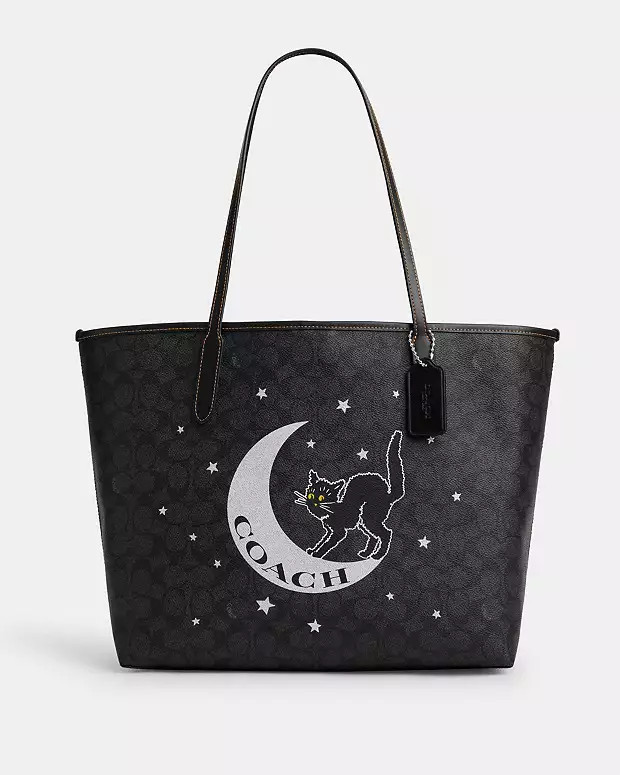 City Tote In Signature Canvas With Halloween Graphic | Coach Outlet US