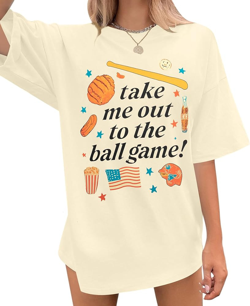 Baseball Shirts Women Baseball Mom Tshirt Ballgame Graphic Tee Baseball Season Fan Gifts Game Day... | Amazon (US)
