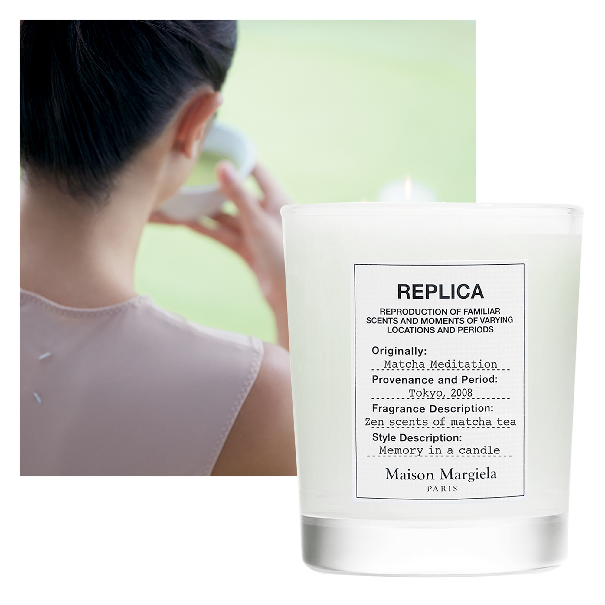 Maison Margiela Fragrances REPLICA Matcha Meditation Scented Candle | 165g | Maison Margiela Fragrances