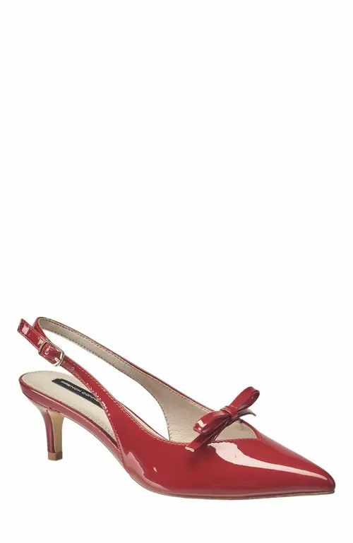 French Connection Quinny Slingback Kitten Heel in Red at Nordstrom, Size 9 | Nordstrom