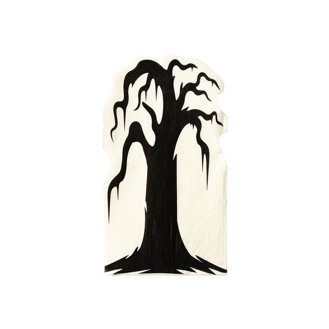 Haunted Tree Shaped Paper Napkin | My Mind's Eye