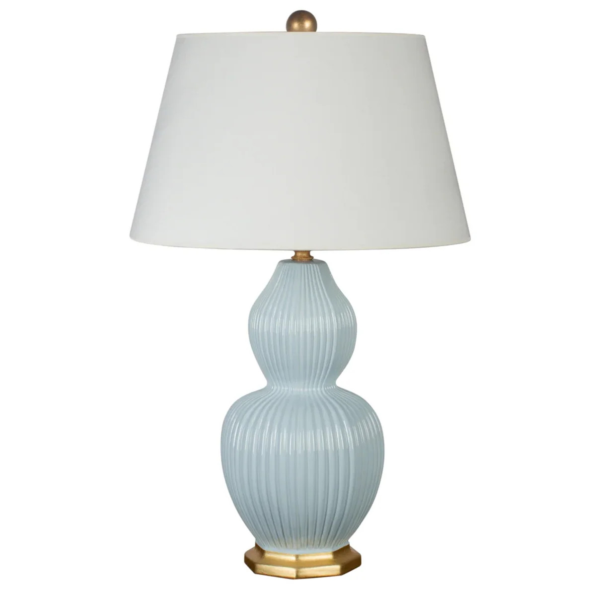 Paragon Blue Ceramic Table Lamp with Shade | The Well Appointed House, LLC