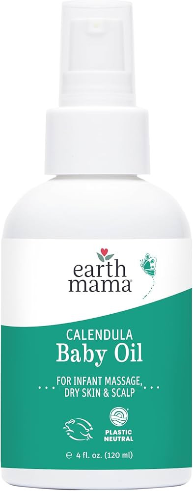 Earth Mama Calendula Baby Oil | Massage Oil for Newborn Skin Care, Dry Skin & Scalp Moisturizer, ... | Amazon (US)