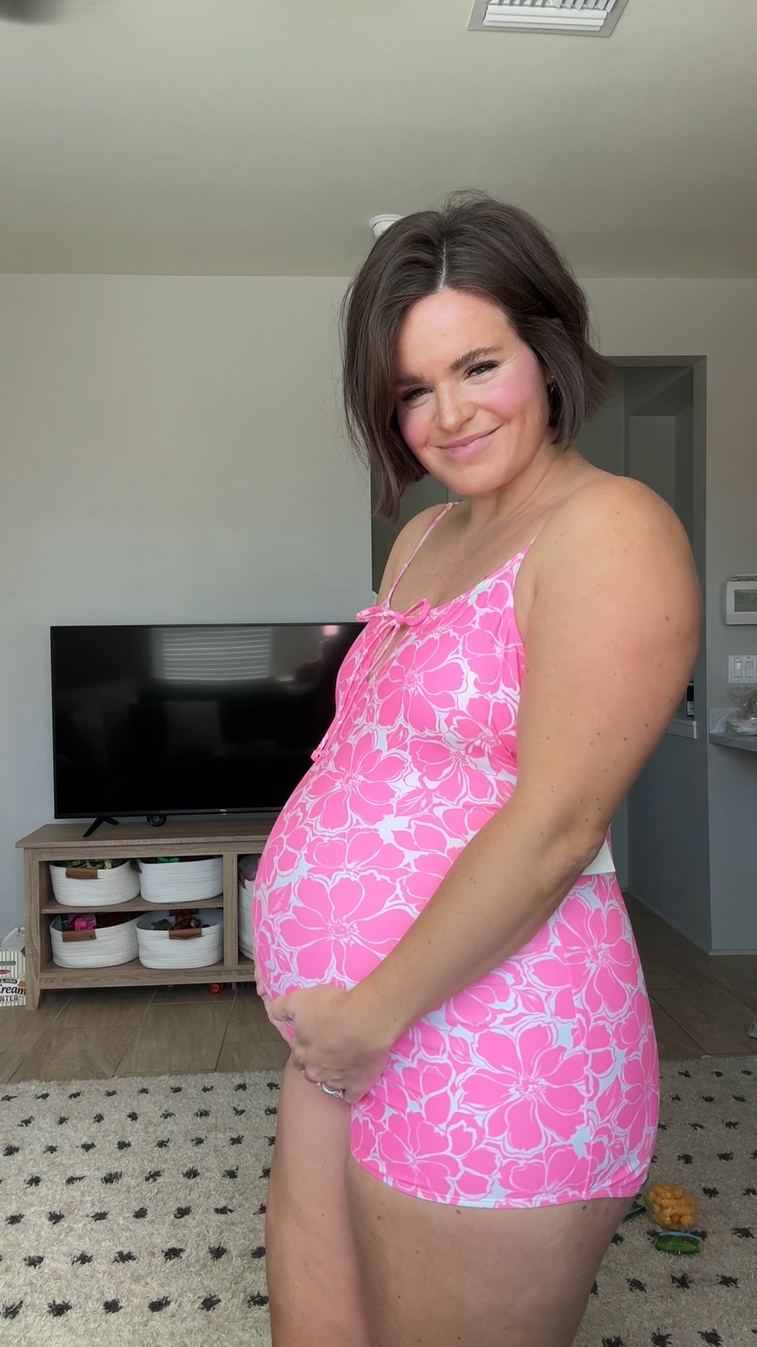 such a cute swimsuit. worth it for only $16 🩷 wearing a large here 