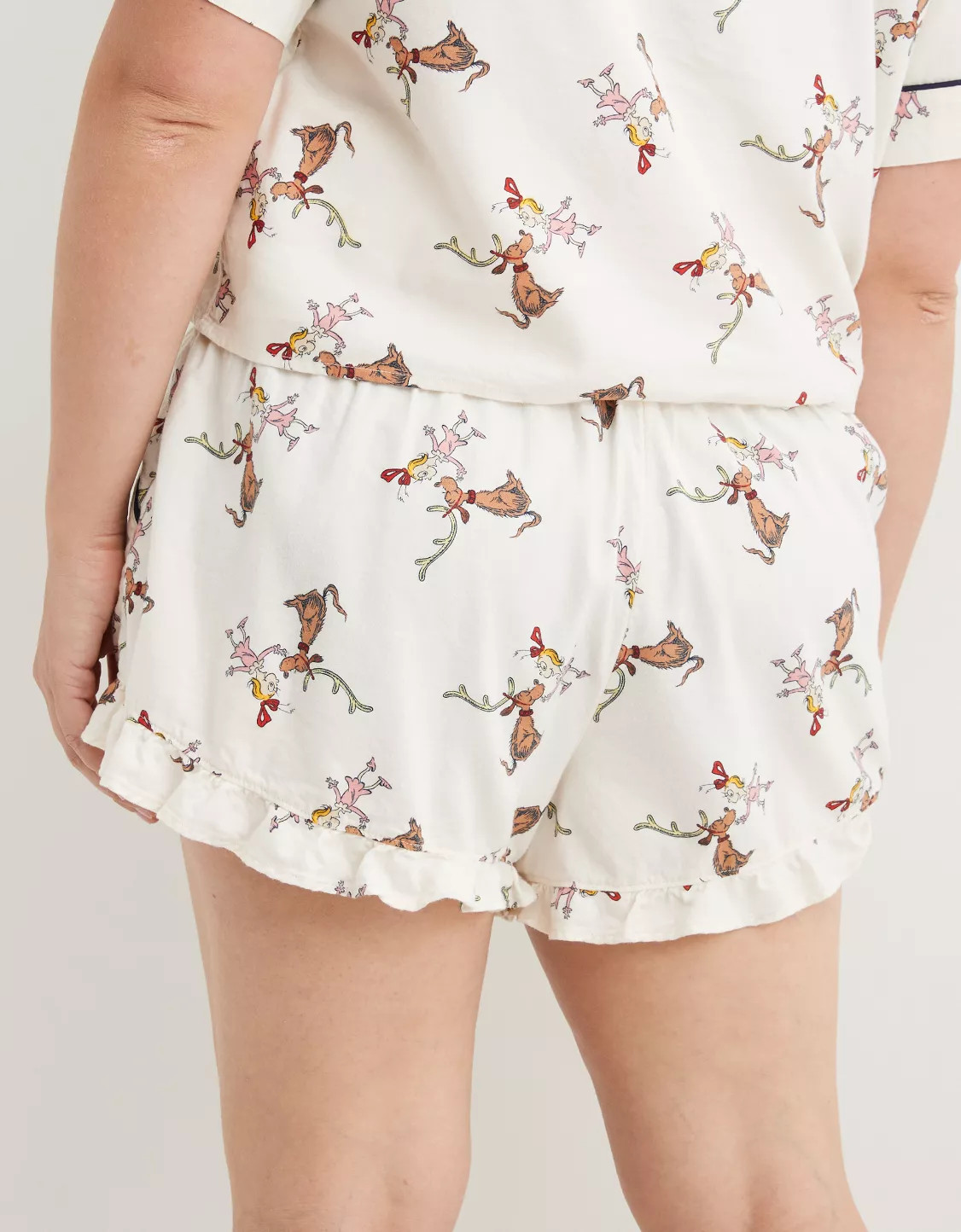 Aerie Cindy Lou Who Flannel Ruffle Boxer | Aerie