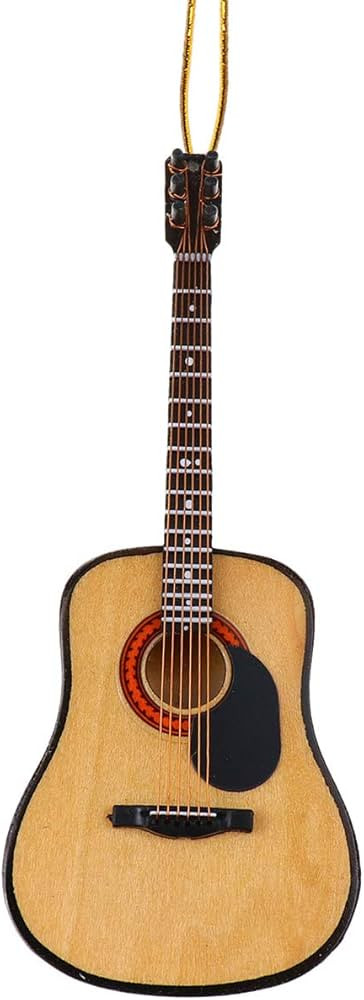 Dselvgvu String Miniature Guitar Hanging Ornament Mini Music Instrument Replica Holiday Tree Chri... | Amazon (US)