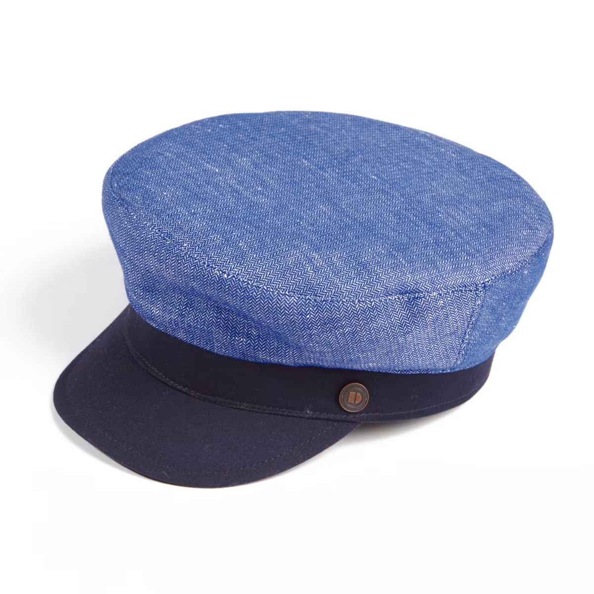 Finn Lapis Blue Linen Summer Italian Sailor Cap Greek Fisherman's Cap | Wolf & Badger