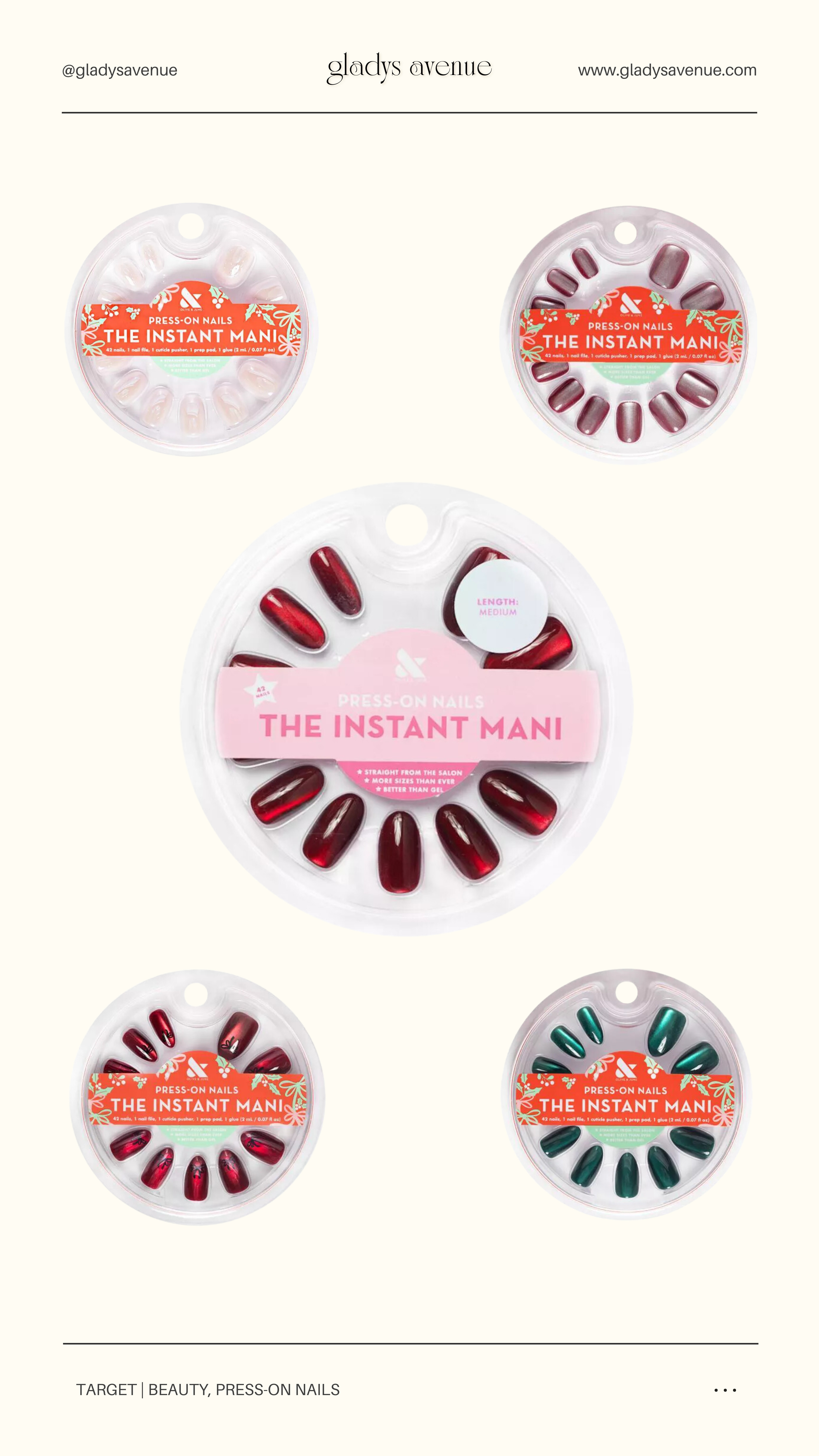 The most beautiful festive press ons from Target!  

 #LTKHoliday #LTKSeasonal #LTKBeauty