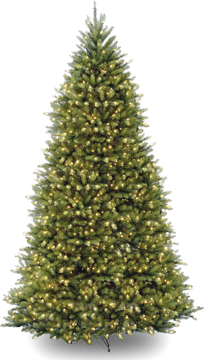 National Tree Company 12 ft Pre-Lit Dunhill Fir Artificial Christmas Tree, 1,200 LED Lights, 7,79... | Amazon (US)