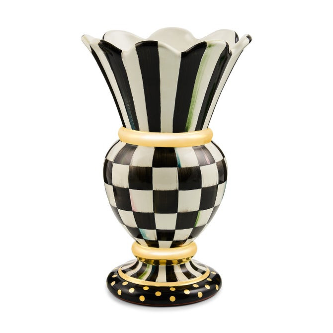 Courtly Check Ceramic Great Vase | MacKenzie-Childs