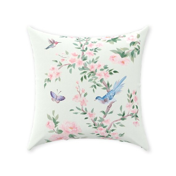 Sage Green Chinoiserie Throw Pillow | Etsy | Etsy (US)