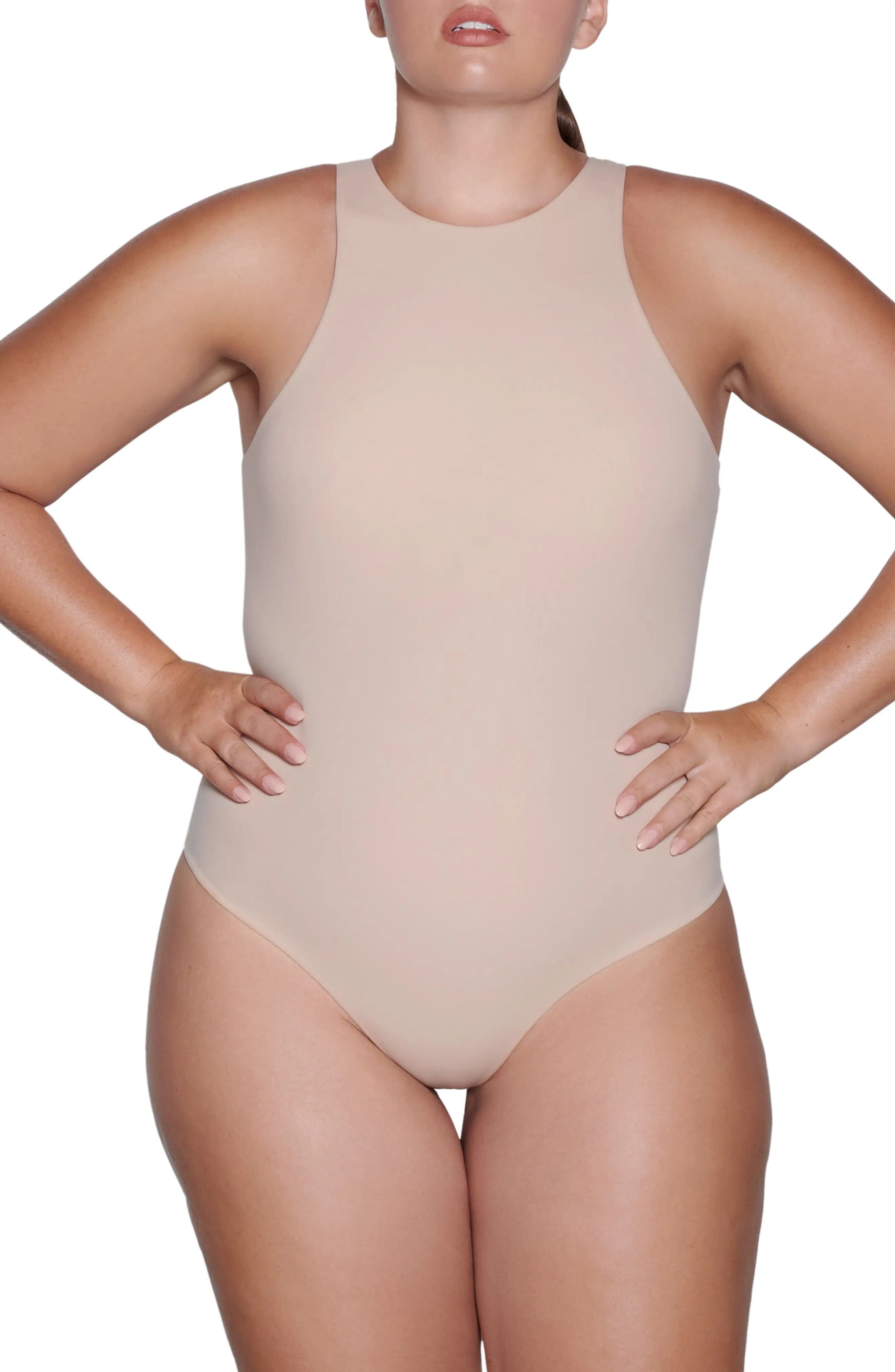 SKIMS Fits Everybody High Neck Bodysuit in Mica at Nordstrom, Size Small | Nordstrom