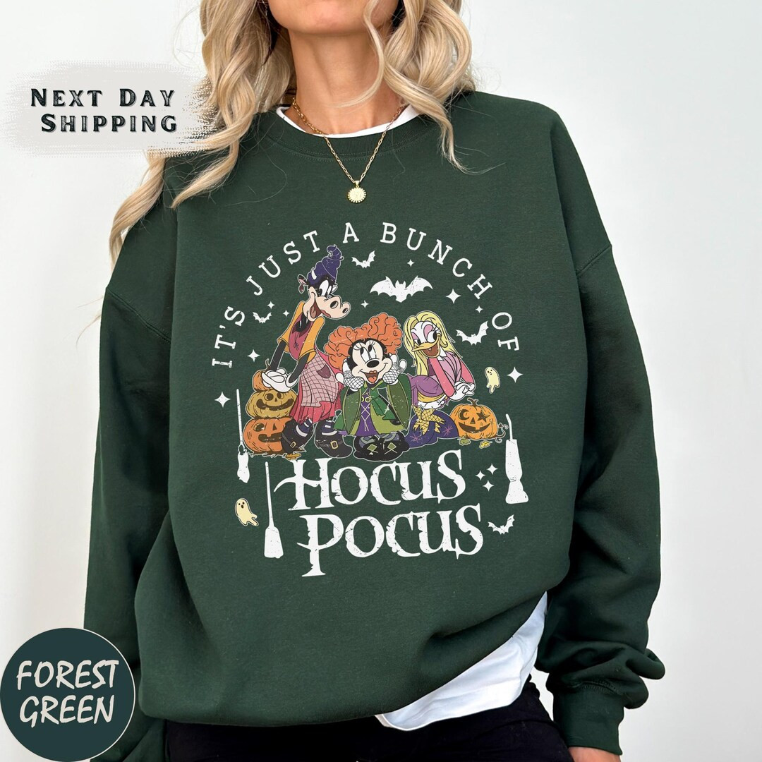 Disney Halloween Hocus Pocus Sweatshirt, Mickey and Friends Halloween Sweater, Spooky Season Shir... | Etsy (US)