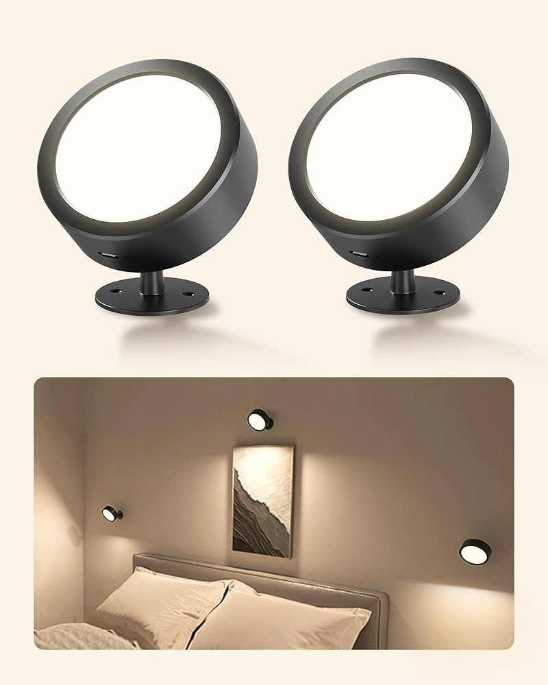 EZVALO LED Wall Mounted Lights, 5500mAh Rechargeable Wall Sconces Lamp, 3 Color Temps & Remote an... | Amazon (US)