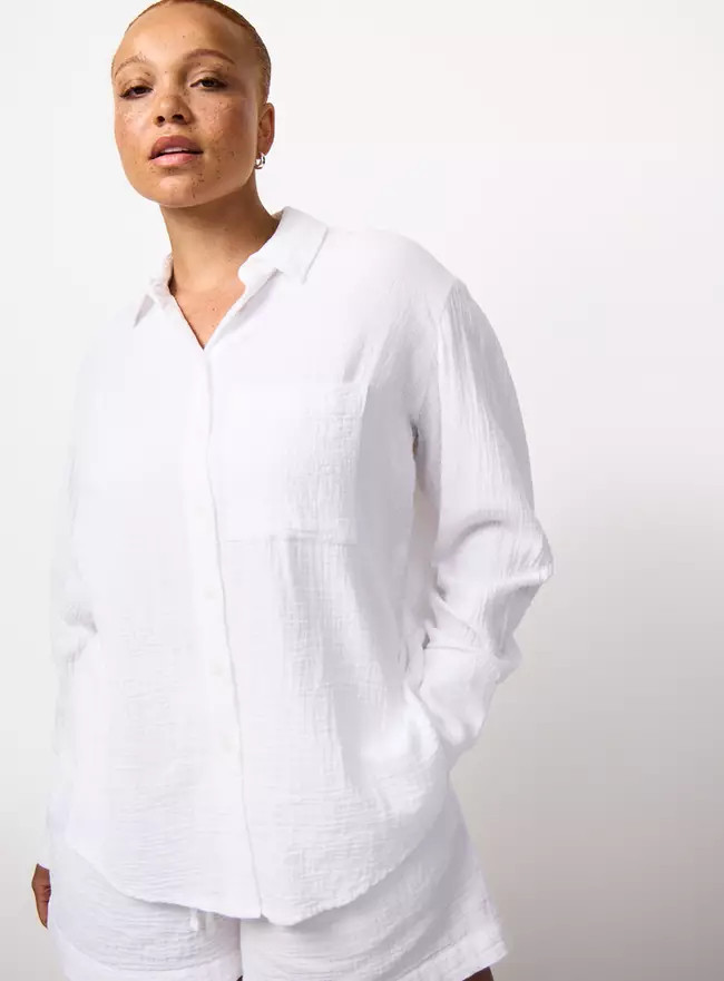 Buy Brown Double Cloth Long Sleeve Shirt 6 | Co-ords | Tu | Tu Clothing