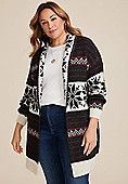 Plus Size Fair Isle Shawl Cardigan | Maurices