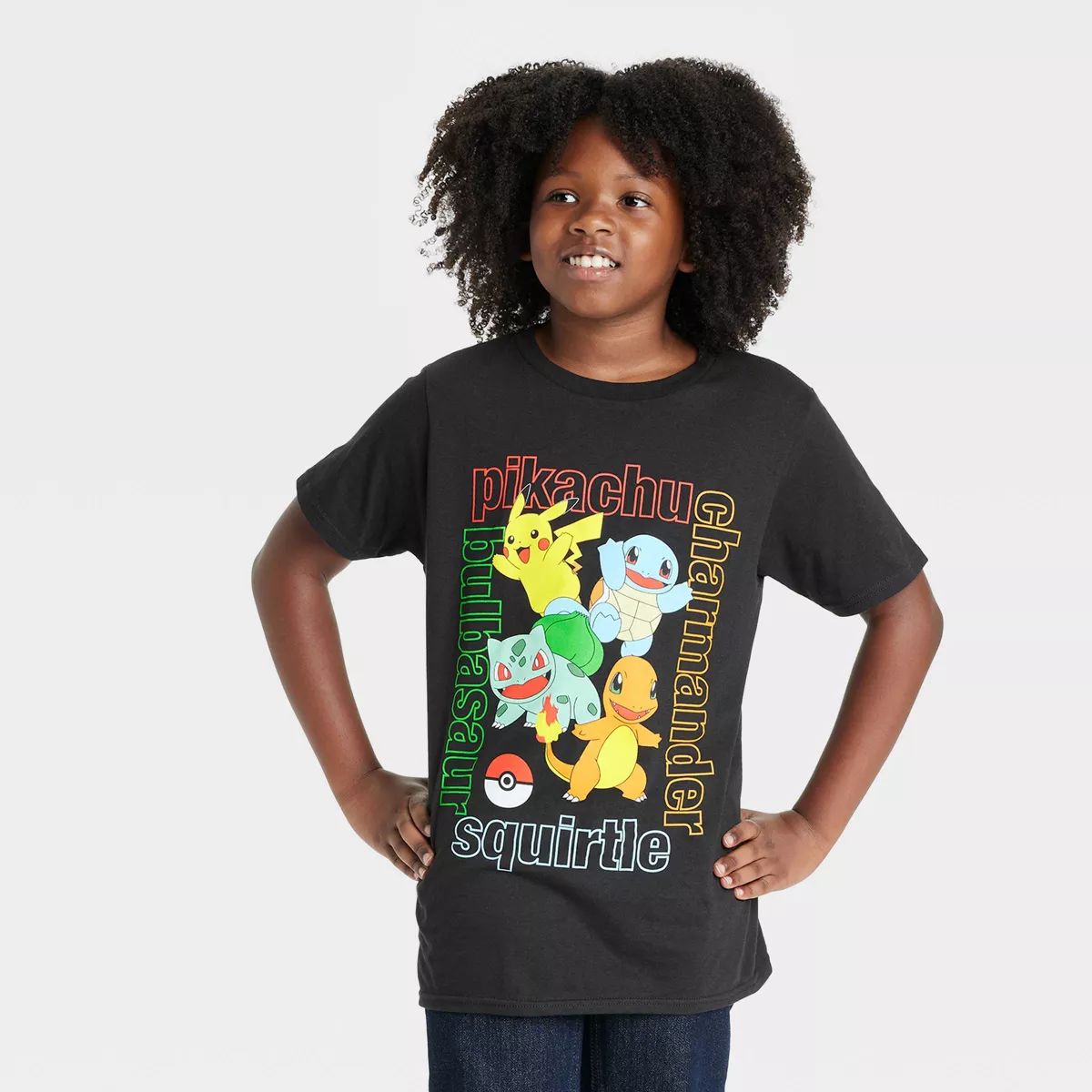 Boys' Pokémon 'Gotta Catch Em All' Short Sleeve Graphic T-Shirt - Black | Target