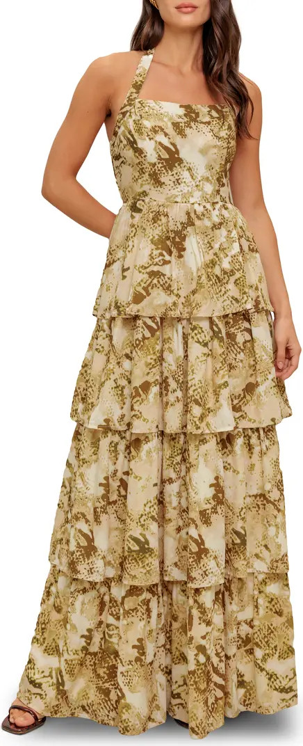 Abstract Print Tiered Maxi Dress | Nordstrom Rack