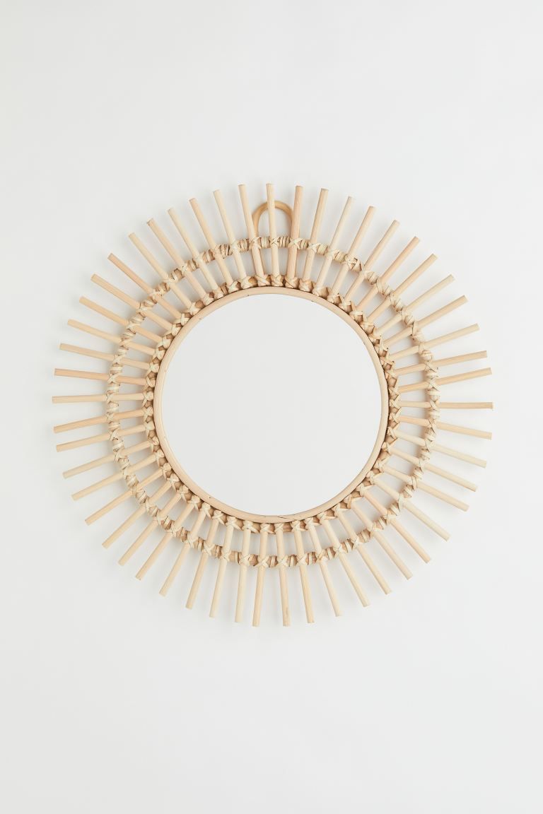 Large Rattan-framed Mirror | H&M (US)