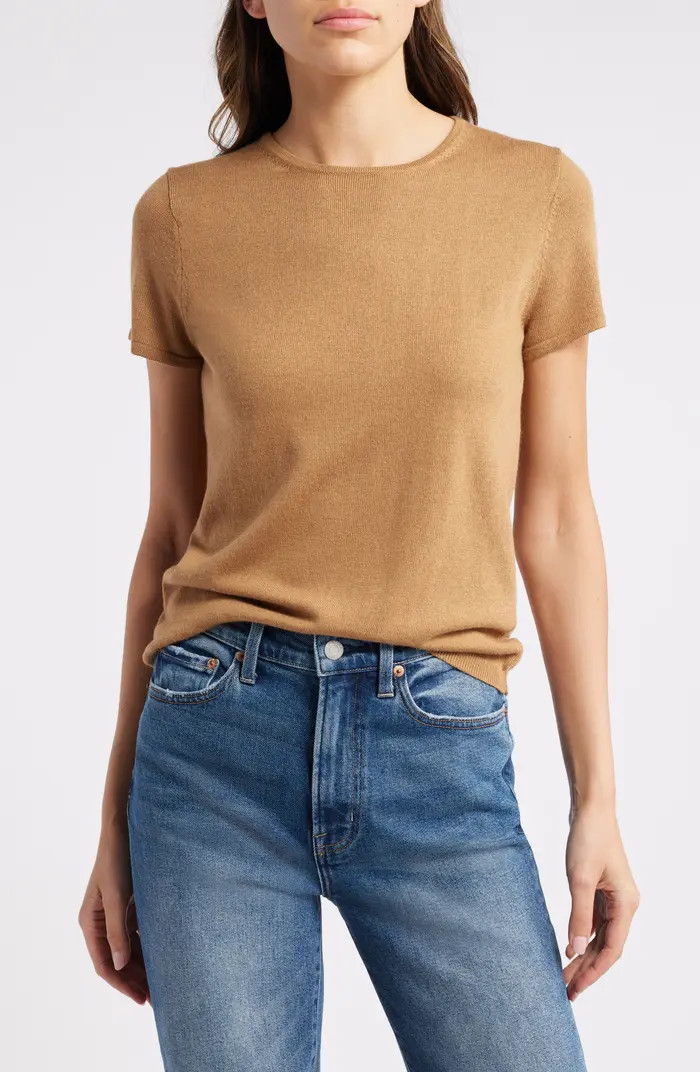 Short Sleeve Crewneck Sweater | Nordstrom