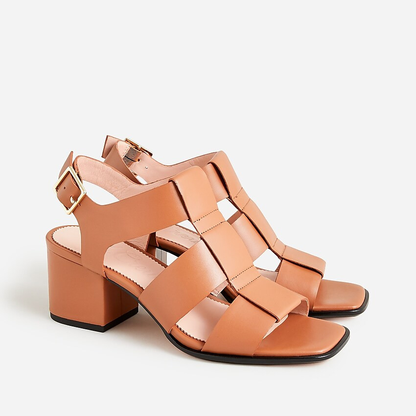 Dylan fisherman block-heel sandals in leather | J. Crew US
