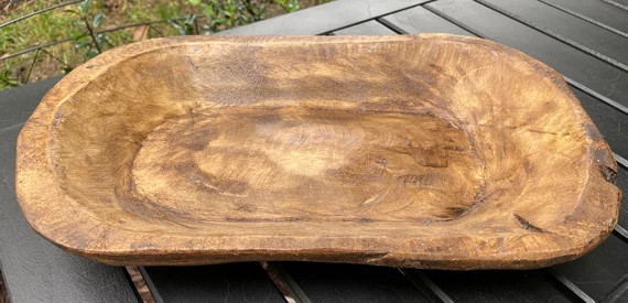 Wooden Dough Display Bowl  Large or Small White or Natural - Etsy | Etsy (US)