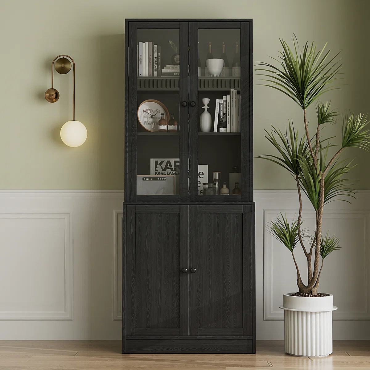 Marta 71" Kitchen Pantry（black） | Wayfair North America