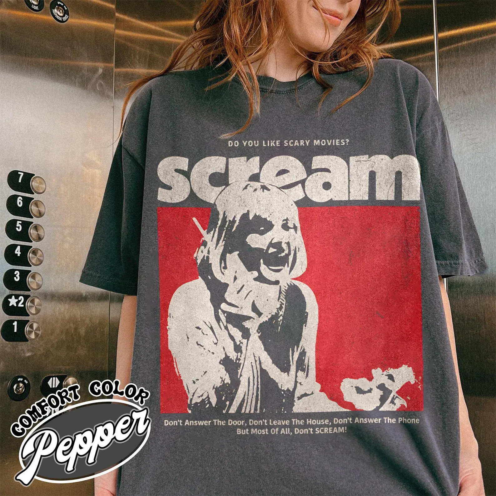 Scream Movie Vintage Graphic Tee. Retro Horror Shirt. Scary Movie. Comfort Colors. Holiday Horror... | Etsy (US)