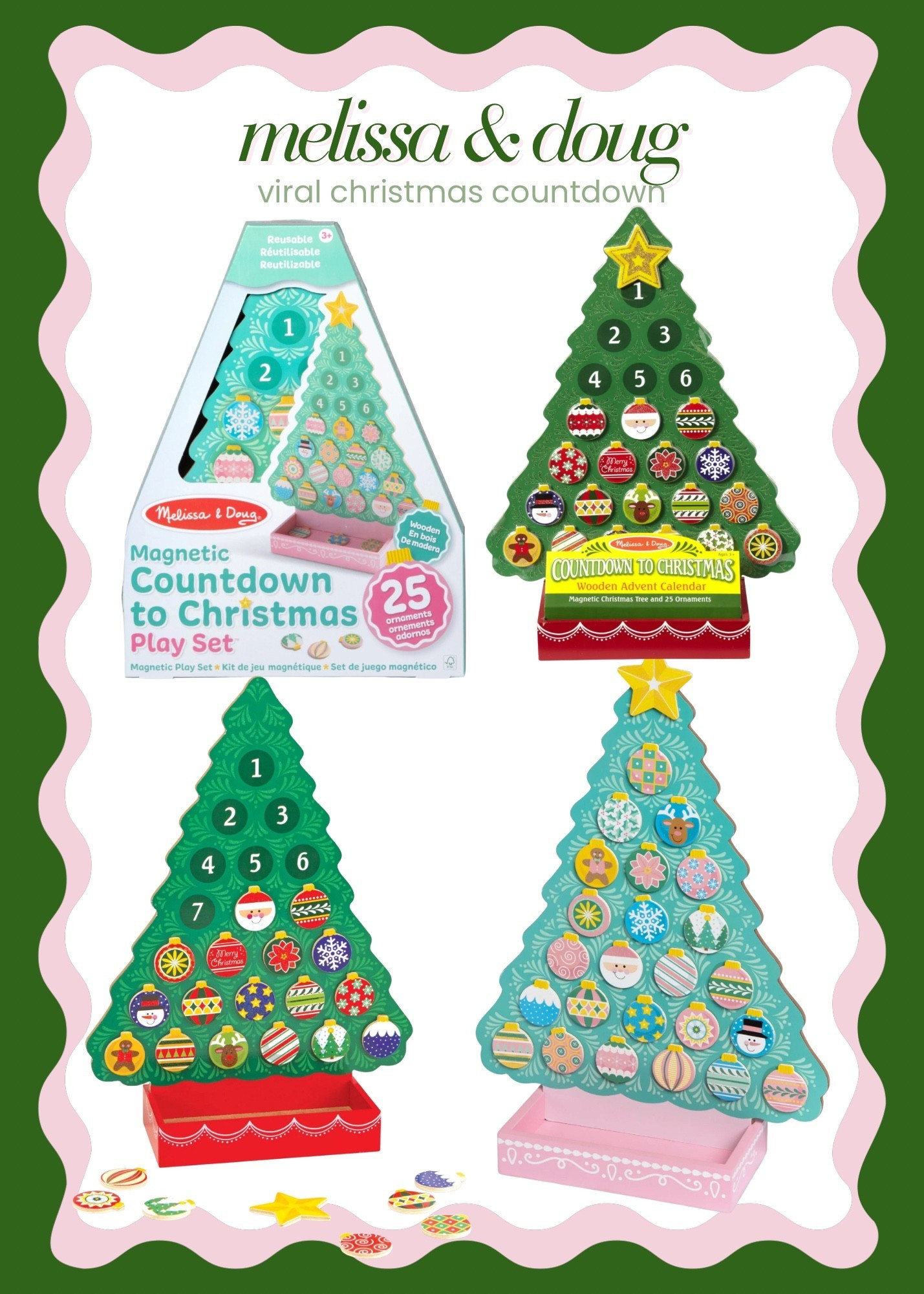 Melissa & Doug just dropped a magnetic Christmas countdown and it’s already going viral 🎄
If your kids ask “is it Christmas yet?” every single day… this will save your sanity.
It’s selling fast, so snag one while you can!

Kids Christmas, kids toys 

#LTKFindsUnder50 #LTKSeasonal #LTKKids