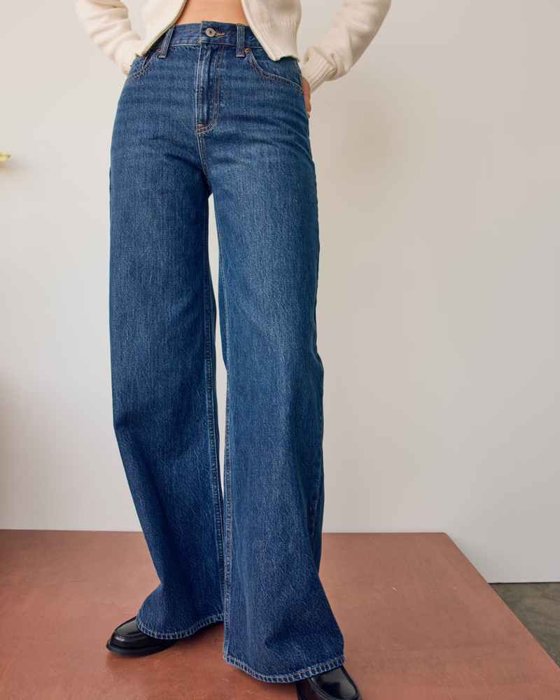 High Rise Wide Leg Jean | Abercrombie & Fitch (UK)