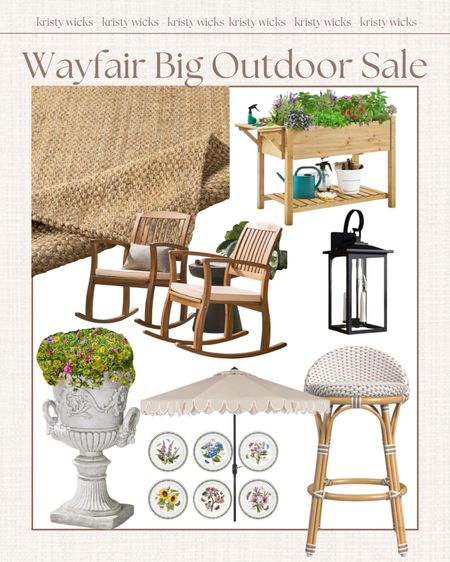 Huge Wayfair Outdoor Sale today! 🌸 

Rounded up some of my favorite items - from the prettiest elevated planter (on sale for $115 from $150) ✨, outdoor wall lantern over 80% off (under $100!), gorgeous scalloped umbrella over 40% off that comes in 10 color options 🎉, botanic dinner plates that are gorgeous for spring, planters, jute rugs, and more! 


#LTKhome #LTKsalealert