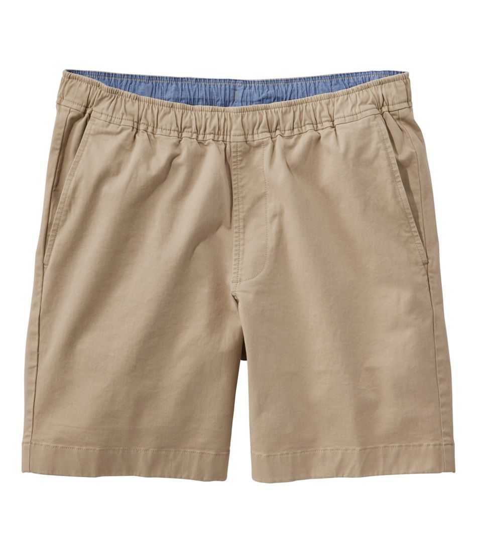 Men's Lakewashed Stretch Khaki Shorts, Pull-On, 8" | Shorts at L.L.Bean | L.L. Bean