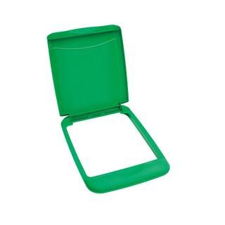 Rev-A-Shelf 35 Qt. 0.88 in. H x 10.35 in. W x 14.12 in. D Waste Container Recycling Lid in Green ... | The Home Depot