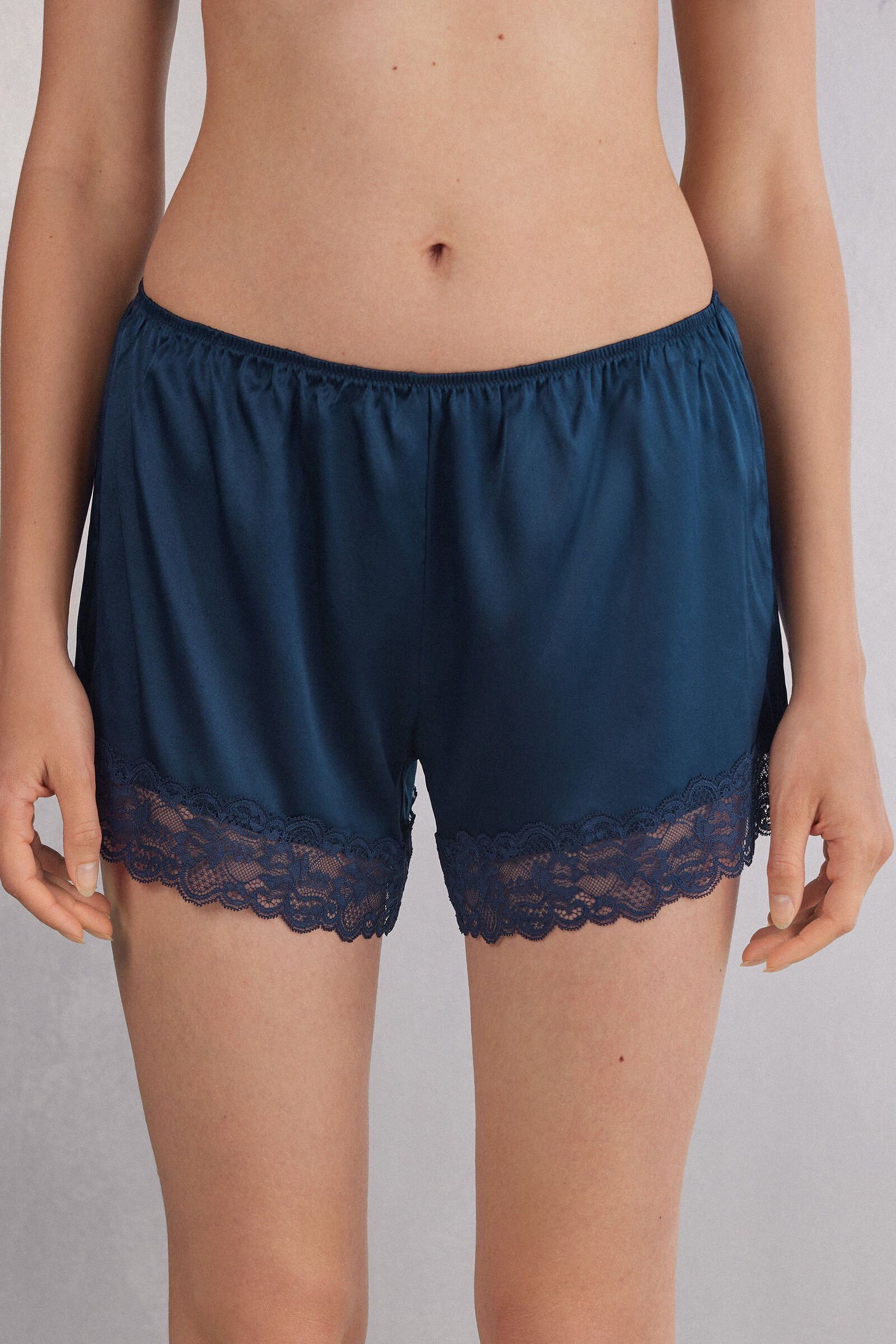 Lace Trim Silk Shorts - Intimissimi | Intimissimi (US)