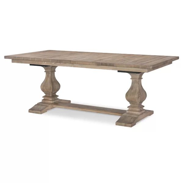 Sherer Extendable Pine Solid Wood Trestle Dining Table | Wayfair North America