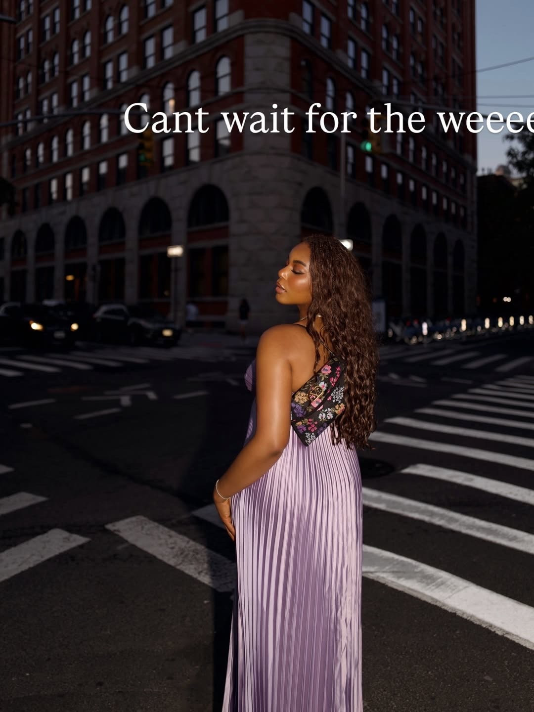 Night out in nyc wearing this gorgeous metallic lavender maxi dress and Valentino floral handbag. Lovee this look for a summer wedding guest dress! … For more links to wedding guest dress summer, summer outfits, summer dresses, country concert outfits, date night outfits, business casual workwear, work outfits, travel outfits, vacation outfits beach, follow me on LTK! ✨

#LTKwedding #LTKsummer #LTKpartywear
