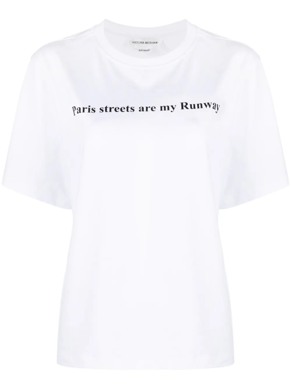 Victoria Beckham Paris Streets Are My Runway Organic Cotton T-shirt - Farfetch | Farfetch Global